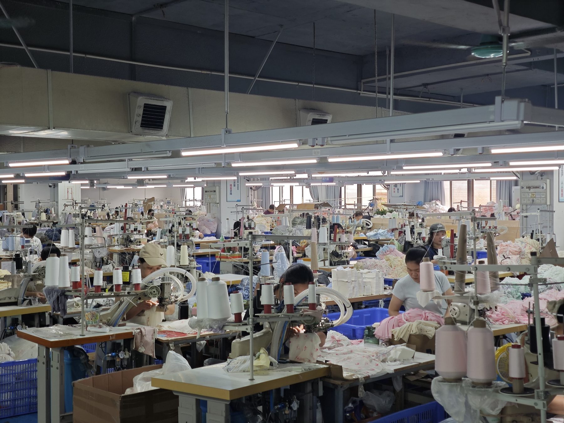 Yinglang Garments sewing production floor